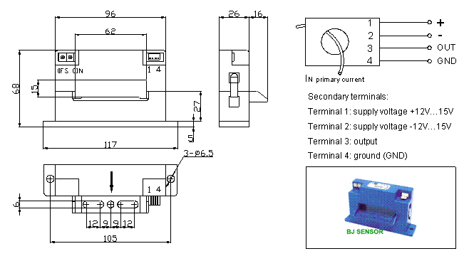 AC current transducer CHY-200AY3, 400AY3, 600AY3, 800AY3